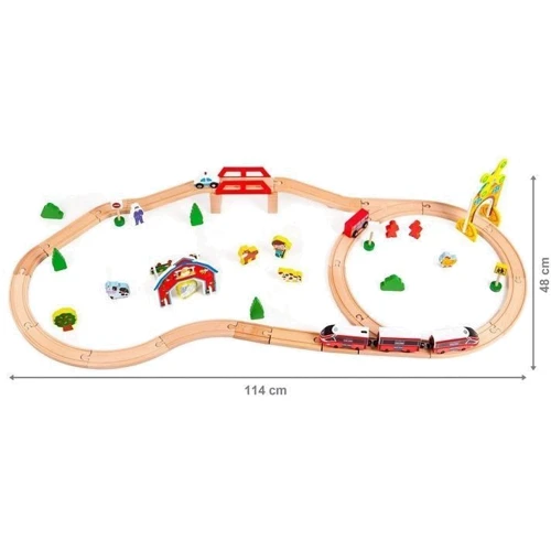 Дерев'яна залізниця Ecotoys з поїздом (HM180995): Тип набор