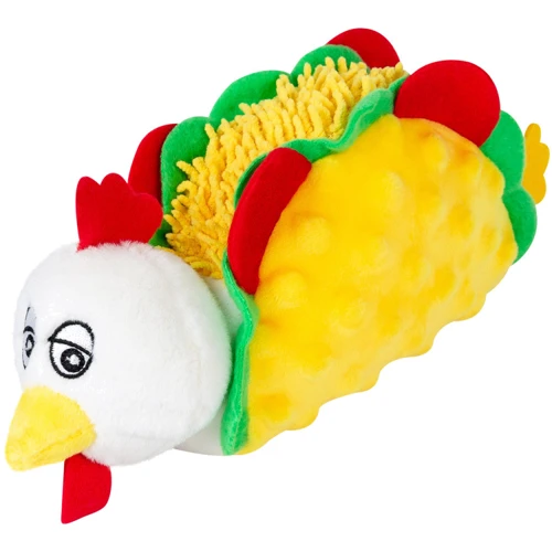 Игрушка для собак GiGwi Foody Friends Куриный Тако с пищалкой текстиль плюш 26 см (2263)