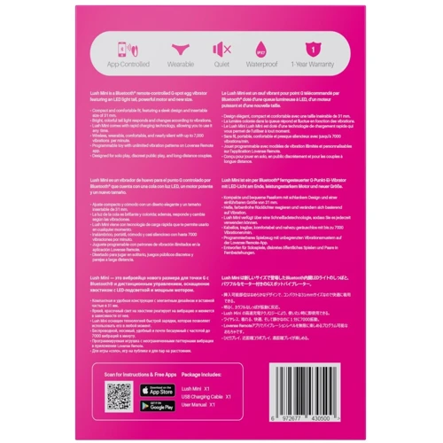 Мини смарт-виброяйцо Lovense Lush Mini, уменьшенная версия Lovense Lush 4