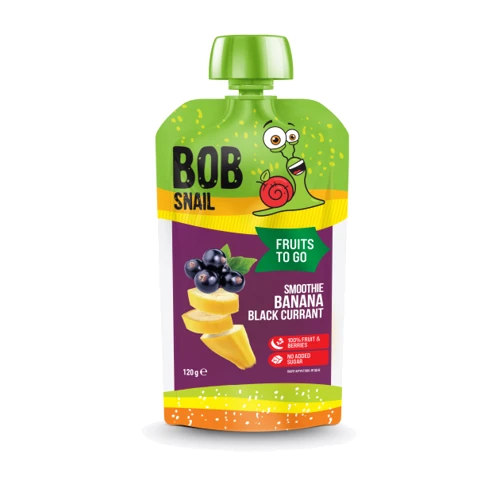 Пюре Bob Snail смузи банан-черная смородина 120г