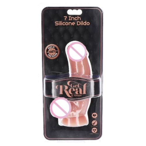 Фаллоимитатор с мошонкой Get Real Silicone Dildo 7 inch w Balls, 18х3.5 см