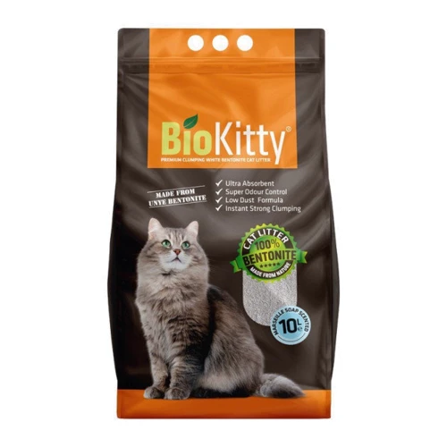 Наполнитель BioKitty Compact Size из белого бентонита (0.6-2.2 мм) Marseille Soap 10 л (BK.C.10.2.b)