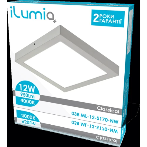 Ilumia 038 ML-12-S170-NW 950Лм, 12Вт, 165мм, 4000К (LP5368): Производитель Ilumia
