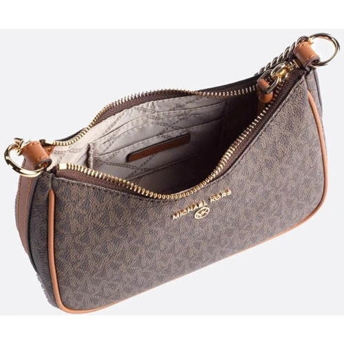 Сумка багет Michael Kors Jet Set Charm Small Logo Pochette темно-коричнева (32H1GT9C1B252): Країна виробник США