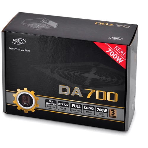 Блок живлення DeepCool DA700: Модульні (знімні) кабелю Відсутнє