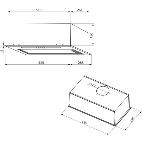 Вытяжка Minola HBI 5323 GR 800 LED: Тип воздухоочистителя Рециркуляция, Отвод