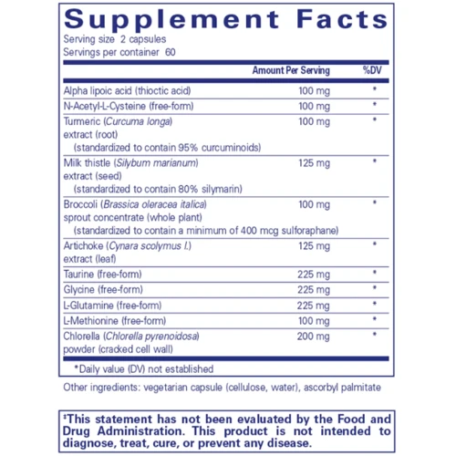 Pure Encapsulations Liver-G.I. Detox Витамины для печени 120 капсул: Форма выпуска Капсулы