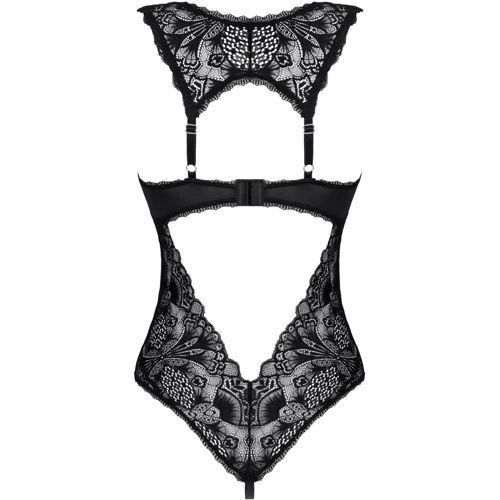 Кружевное боди Obsessive Donna Dream crotchless teddy XS/S Black