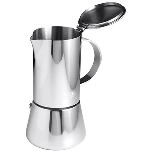 Кофеварка гейзерная Adler AD 4419, 350 мл: Цвет нержавеющая сталь