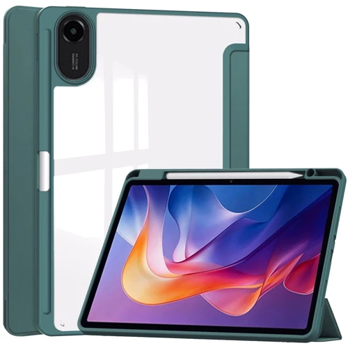 Аксесуар для планшетних ПК BeCover Soft Edge TPU з Pencil Mount Dark Green для Xiaomi Redmi Pad 2 (713658): Колір зелений