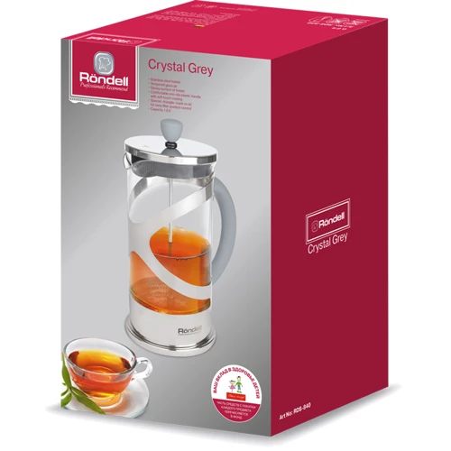 Френч-прес Rondell Crystal Grey 1 л (RDS-840): Тип френч-пресс