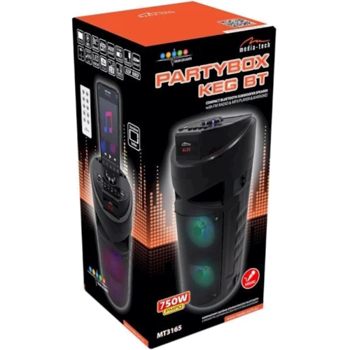 Акустика Media-Tech Partybox KEG BT Black (MT3165): AM / FM радио есть
