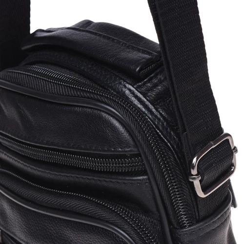Мужская сумка через плечо Borsa Leather черная (K101b-black): Тип Сумки