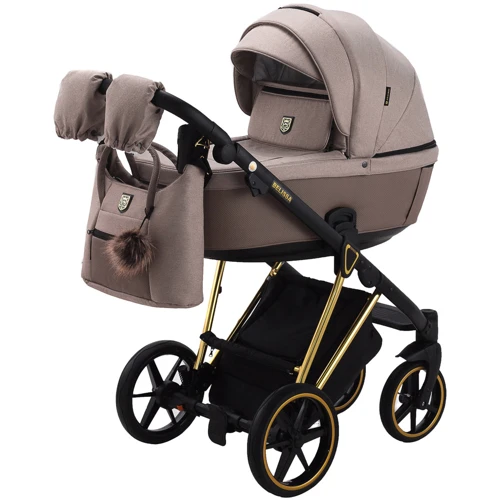 Коляска 2 в 1 Adamex Belissa Special Edidion (Gold) PS-528 фото 11