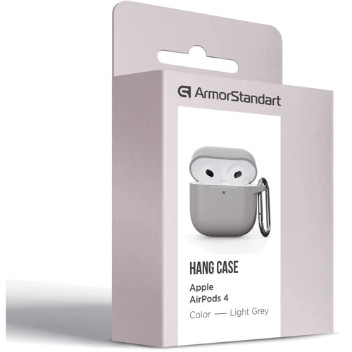 Чехол ArmorStandart Hang Case Light Grey (ARM81284) for Apple Airpods 4