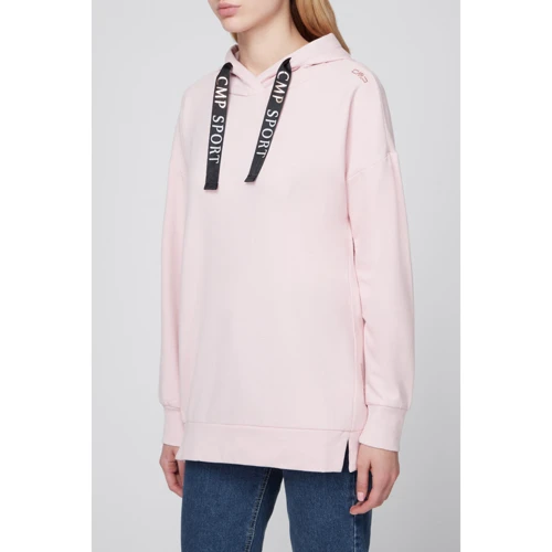Худи CMP Woman Sweat Fix Hood 31D4566-B318 48 (40) розовый: Состав Эластан, Полиэстер, Хлопок