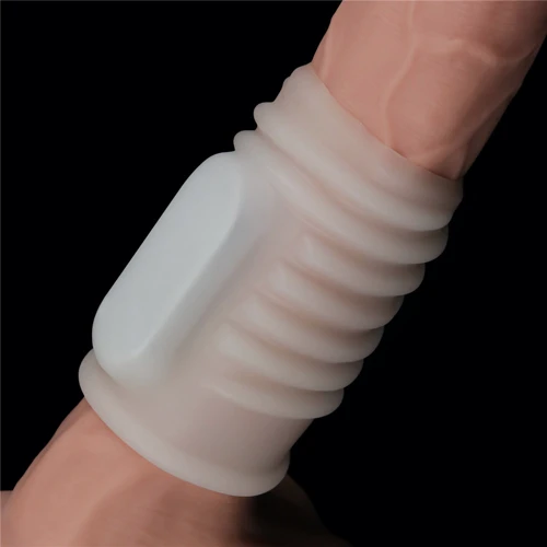 Насадка на член LoveToy Vibrating Spiral Knights Ring White