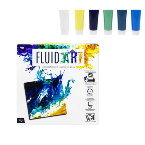 Набор креативного творчества Danko Toys "Fluid ART" FA-01-01-2-3-4-5 (FA-01-02)