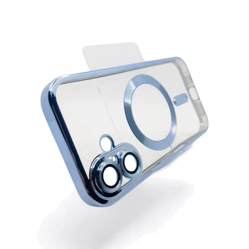 Чехол для iPhone BeCover Chrome Case with MagSafe Sierra Blue for iPhone 16 Plus (712077): Тип чехла накладка на заднюю часть