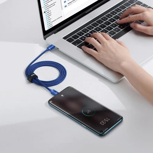 Кабель Baseus Cable USB-C to USB-C Crystal Shine 100W 1.2m Blue (CAJY000603) фото 7