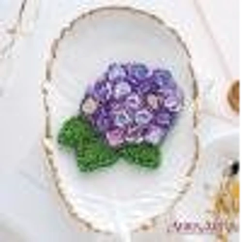 Abrisart AD-065 Набір для вишивки бісером прикраси Прекрасна гортензія