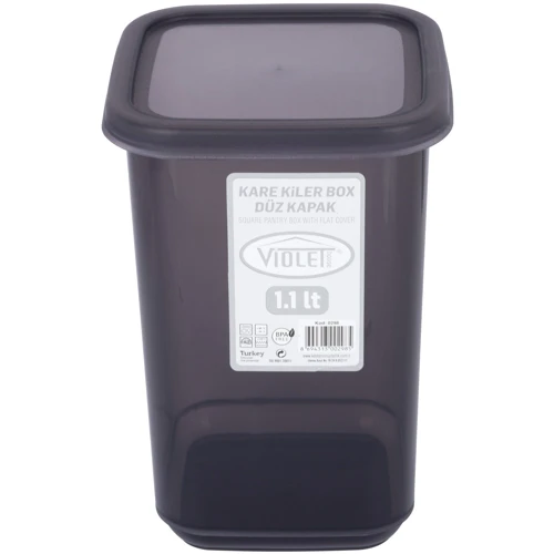 Контейнер для сыпучих Violet House 1.1 л (0298 Transparent Black): Материал пластик