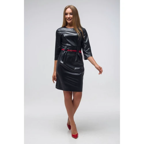 Платье FLFashion Агния ТПА 2685 48 черное повседневное до середины бедра