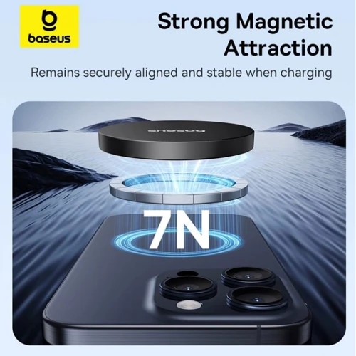 Зарядное устройство Baseus Wireless Charging Magnetic Mini4 Qi2 15W Black (P10278200111-00) for Apple iPhone 16 I 15 I 14 I 13 I 12 series фото 8
