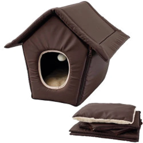 Будиночок Flamingo Cosy Cottage трансформер для котів та собак малих порід коричневий 40х40х25 см (43809)