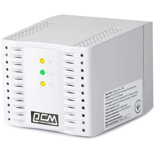 Стабилизатор напряжения Powercom TCA-1200 White: Рабочая частота, Гц 50