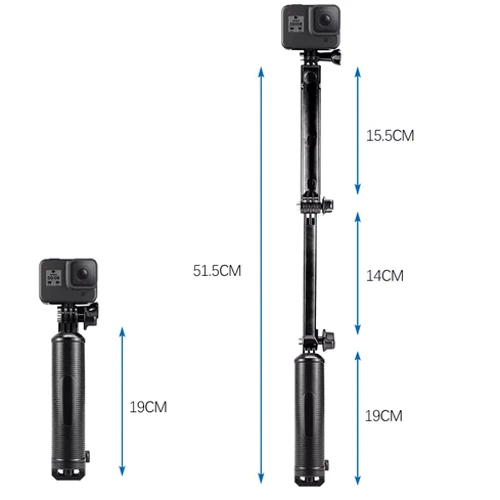Складной монопод с плавающей ручкой MSCAM 3-WAY Floating Selfie Stick for GoPro, SJCAM фото 2