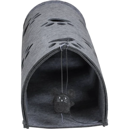 Будиночок-тунель для кішки Red Point "Kitty Tunnel" з мишкою сірий 850х280х280 мм (ТН.01.В.11.00.216) фото 3