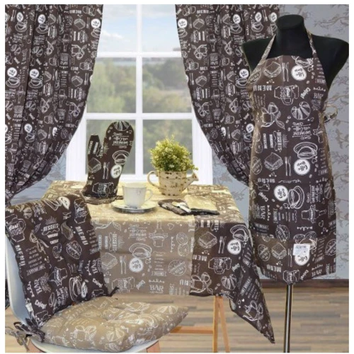 Комплект штор Прованс Breakfast brown 136х170 см (11137)