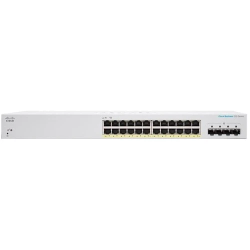 Сетевой коммутатор Cisco CBS220-24FP-4G-EU: Порты только Gigabit Ethernet (10/100/1000)