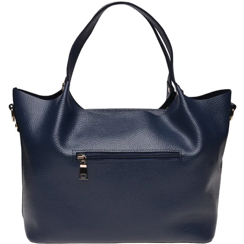 Кожаная сумка тоут Ricco Grande синяя (1L943-blue): Пол Женский