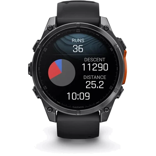 Смарт-часы Garmin Fenix 8 AMOLED 47mm Slate Grey with Black Silicone Band (010-02904-00): Материал ремешка Силикон