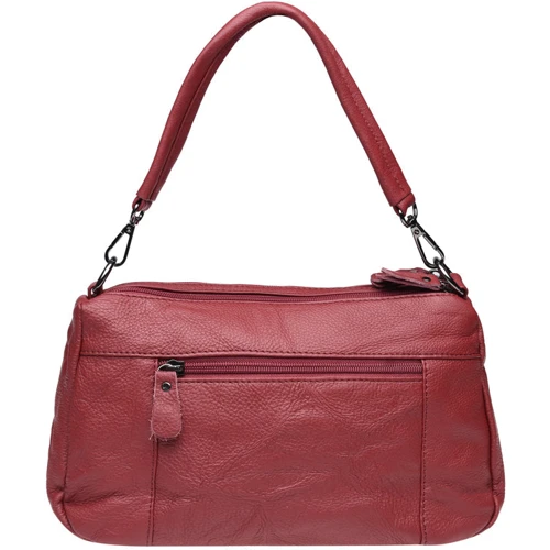 Женская сумка через плечо Borsa Leather красная (K1840-red): Страна производитель Тайвань