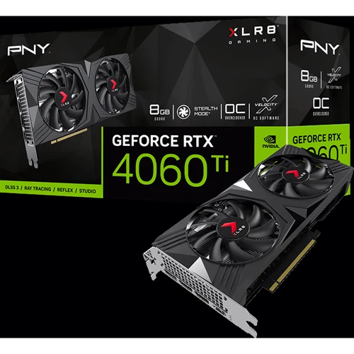 Видеокарта PNY GeForce RTX 4060 Ti 8GB VERTO Overclocked Dual Fan DLSS 3 (VCG4060T8DFXPB1-O) фото 8