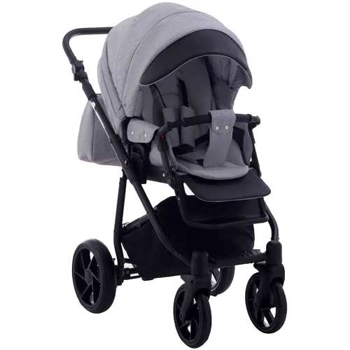 Коляска 2 в 1 Adamex Hybryd Plus BR205 светло-серый - черная кожа (выдавленная точка) (623885): Пол ребенка мальчик, девочка