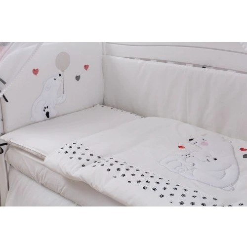 Постельный комплект 7 эл. Twins Evo Полярные мишки 4073-A-037, white, белый: Размер для кроваток 120x60см