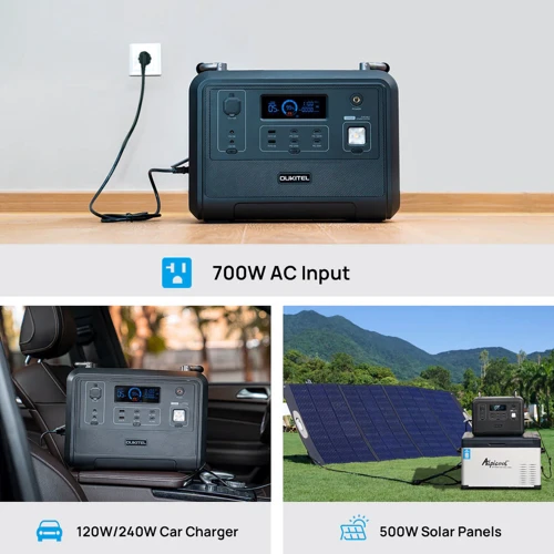 Зарядная станция Oukitel P1201E Tragbare Powerstation 1200W/960 Wh: Количество USB 6
