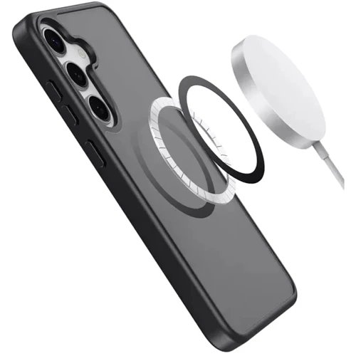Чехол для телефонов Mobile Case TPU+PC Metal Buttons with MagSafe Colorful Black for Samsung S931 Galaxy S25 фото 7