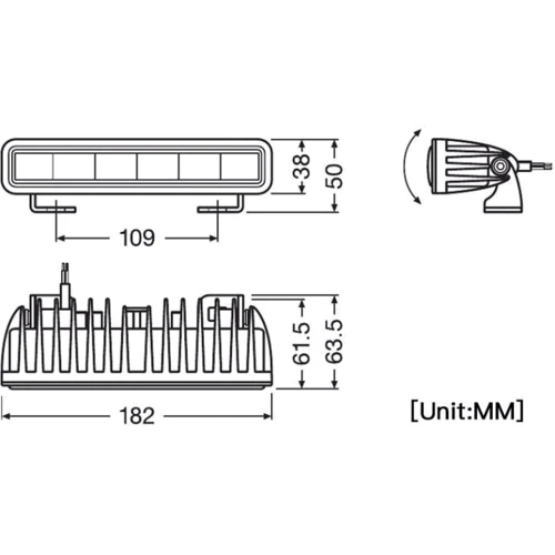 Світлодіодна фара Osram LEDDL105-SP SX180-SP 15Watt 12/24V Slim Series