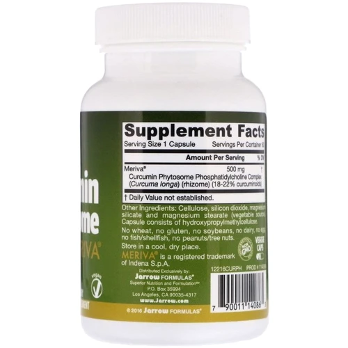 Jarrow Formulas Curcumin Phytosome 500 mg 60 Veggie Caps Куркумин