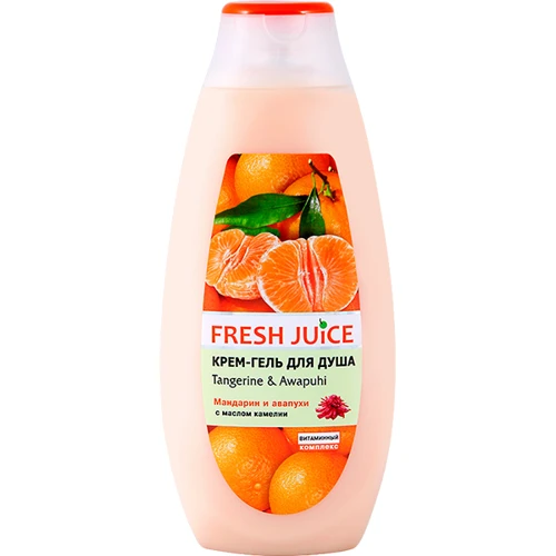 Fresh Juice Hawaiian Paradise Tangerine & Awapuhi Крем-гель для душа Мандарин и Авапухи 400 ml