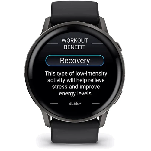 Смарт-годинник Garmin Venu 4 45mm Slate with Black Silicone Band (010-03014-00)