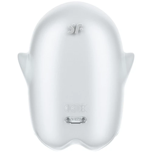 Вакуумный клиторальный стимулятор с вибрацией Satisfyer Glowing Ghost White