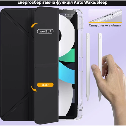 Аксесуар для iPad BeCover Ultra Slim Origami з Pencil Mount Black для iPad Air 2020/iPad Air 2022 (711102) фото 5