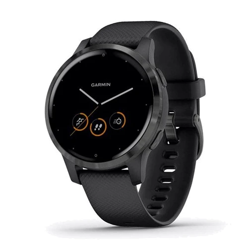 Смарт-часы Garmin Vivoactive 4S Slate Stainless Steel Bezel with Black Case and Silicone Band (010-02172-13)
