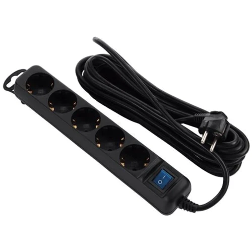 Сетевой фильтр 2E 5xSchuko 3м black (2E-U05ESM3BK)
